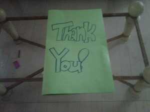 Thank you card from students1